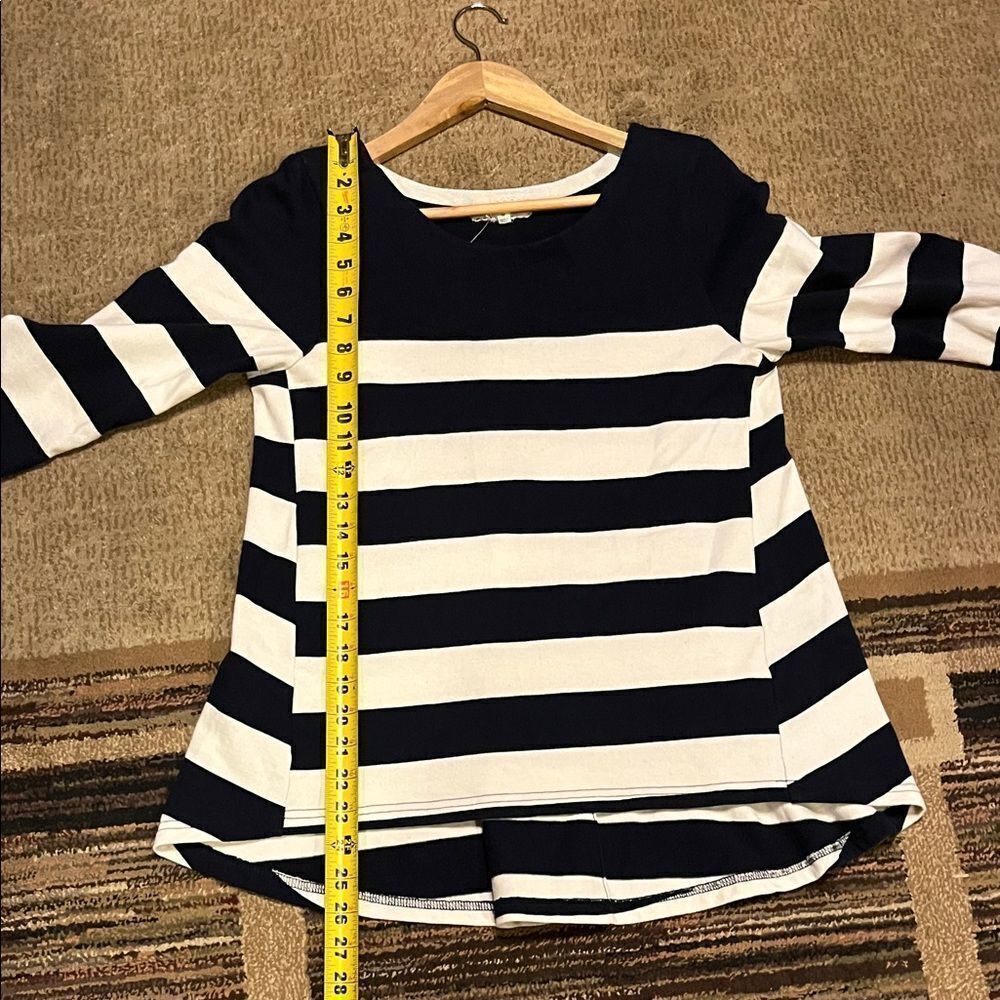 Navy and White Striped Long Sleeve Tee - Picture 10 of 10